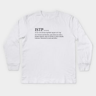 ISTP Personality (Dictionary Style) Light Kids Long Sleeve T-Shirt